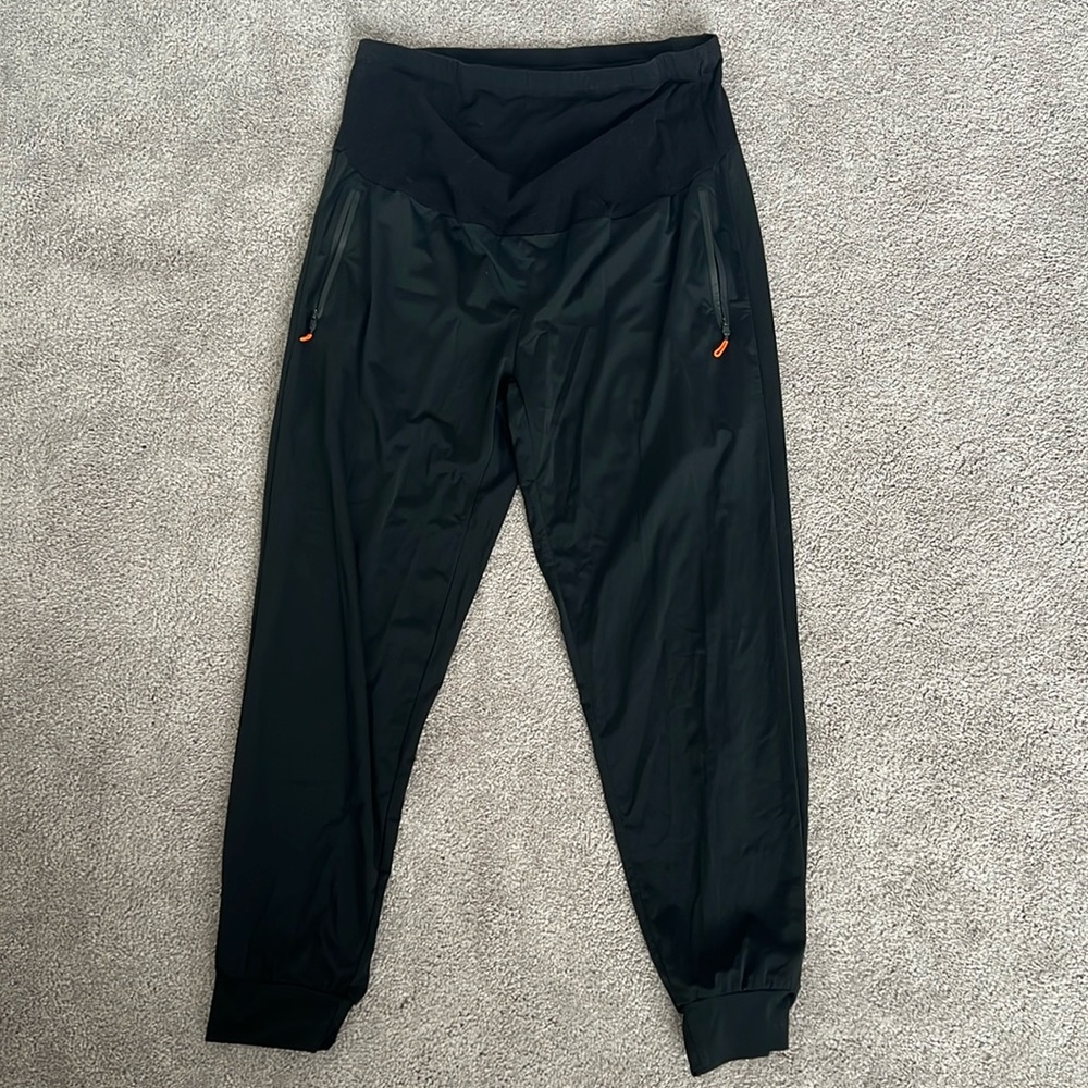 Black Maternity Jogger Scrub Bottoms